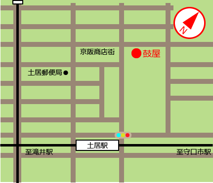 土居駅からの地図